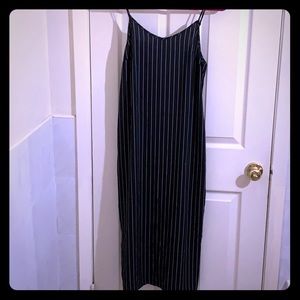 Express pinstriped midi dress new